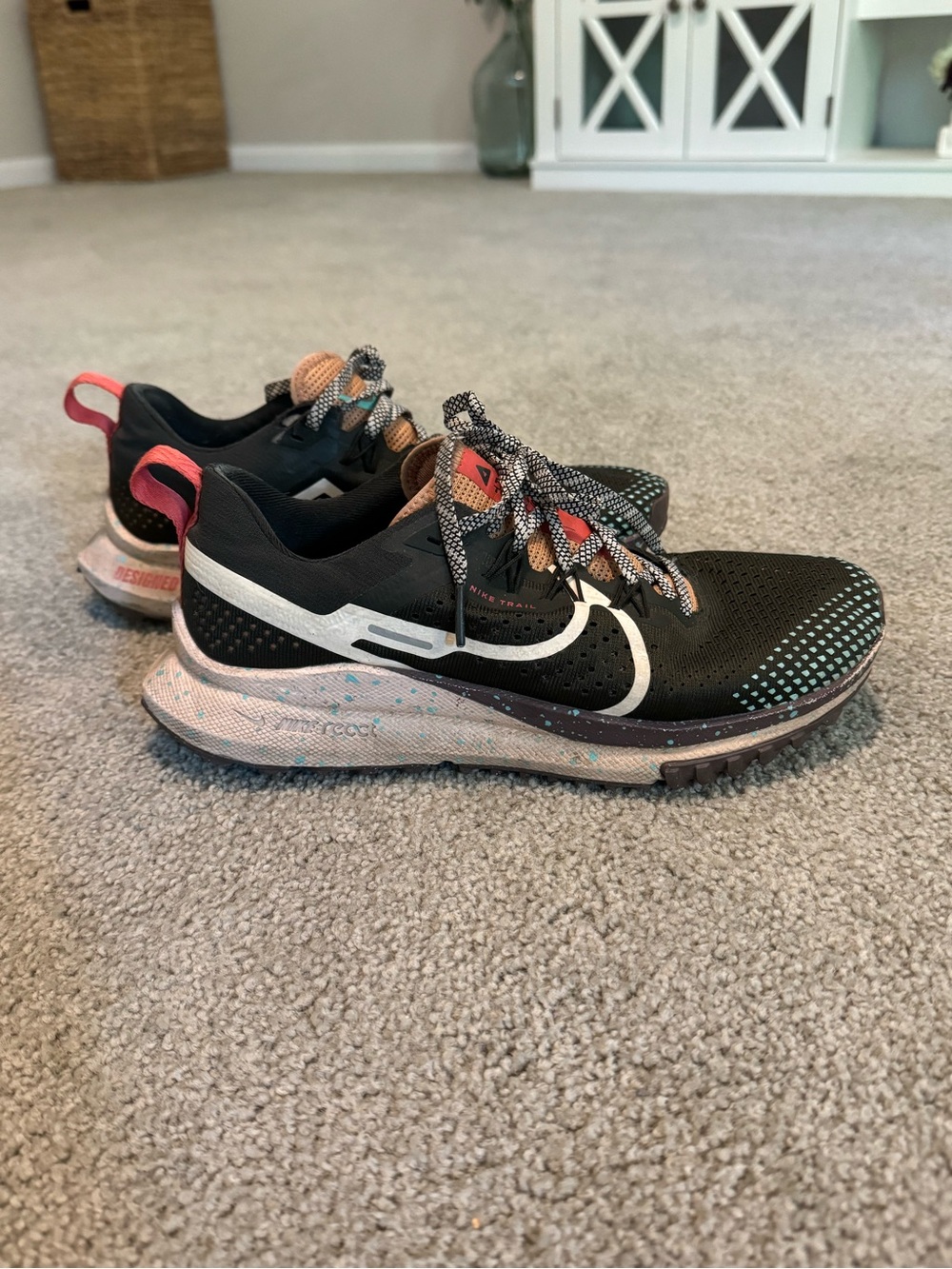 Nike React Pegasus Trail 4 Women's Running Shoes Sequoia Guava Ice, Size 8
